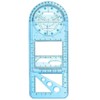 Multifunctional Geometric Ruler Student Mathematics Drawing Tools School Office, Clear