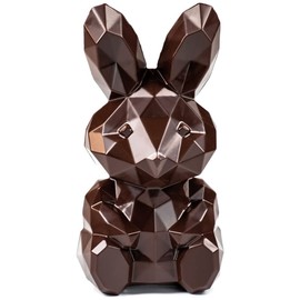 Martellato MA3016 Clear Polycarbonate Easter Chocolate Mold with 2 Half-Faceted-Bunny Cavities
