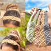1Pcs Headbands Elastic Boho Headbands Hand woven cotton rope headband