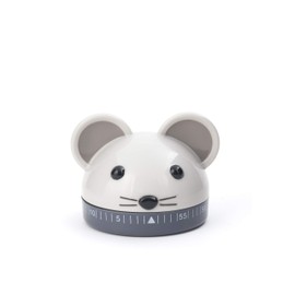 Kikkerland Mouse Kitchen Timer, Steel, Multi-Colour, 24-Piece