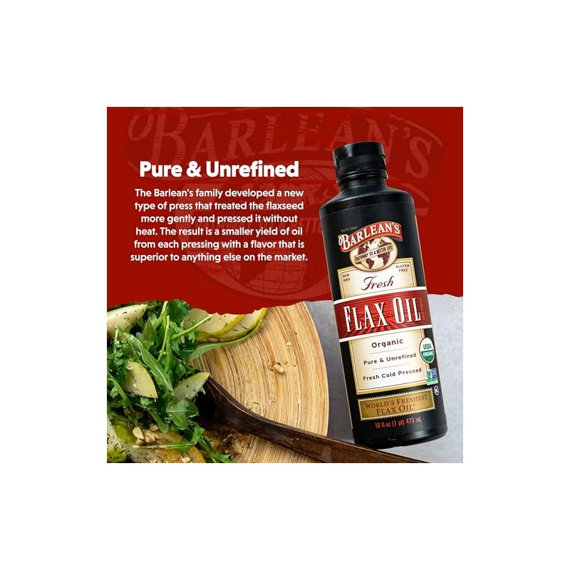 Barlean’s Fresh Organic Flax Oil, 32-oz