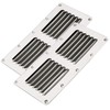 Amarine Made Stainless Steel Stamped Louvered Vent - Rectangular-4-1/2 X