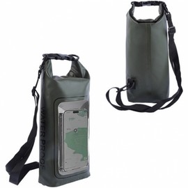 Transparent Waterproof Dry Bag 2L with Phone Pouch for Water Activities, Beach, Camping Storage Bag Black