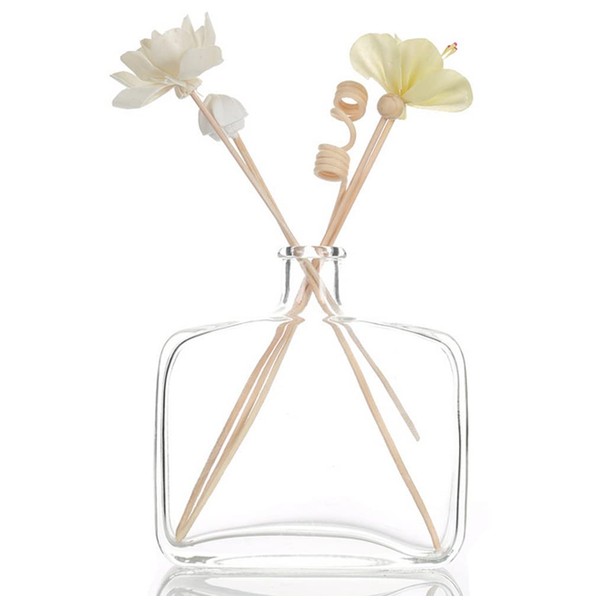 QUUPY 1Pcs 200ml/6.8oz Empty Clear Glass Diffuser Bottles Aromatherapy Jar