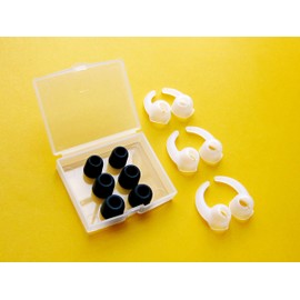 12pcs (BMF-CLSTB)- S/M/L Premium Memory Foam and Stabilizers Replacement Set Earbuds Eartips Compatible with Plantronics Backbeat Go 2 Earphones Headphones