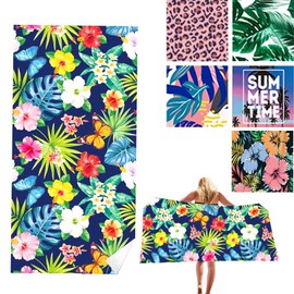 Microfibre Beach Towel for Adults, 180x90cm Extra Large Beach Towels, Quick Dry Sand Free Microfiber Beach Towel, Lightweight Travel Swimming Towel, Beach Towels for Yoga Gym Swim Sports Women Men