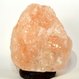 5lb 6.4" Himalayan Salt Lamp Pink Natural Mineral Rough Crystal Halite Decor Stone Rock Salt Night Light Lamp w/Cord and LED Bulb