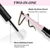 GEUUFEA Eyebrow Pencil and Gel Duo, Multi Use Eyebrow Gel,