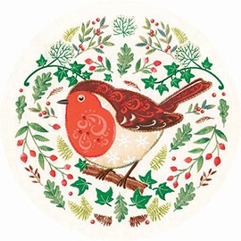 Bothy Threads Embroidery Kit - Folk Robin (Folk Art Range)