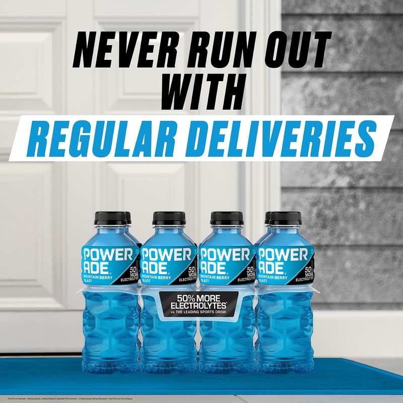 POWERADE Zero Mixed Berry Bottles, 20 fl oz, 8 Pack