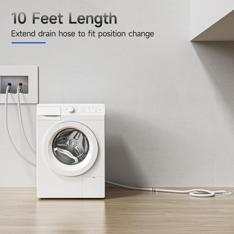 KAINGA 6 FT Universal Washing Machine Drain Hose Extension Kit,