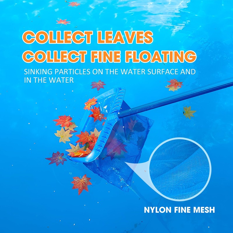 Pool Stomach Heavy-Duty Pool Skimmer Net with Deep Mesh Bag