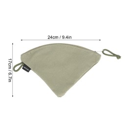 Green Canvas Conical Shape Coffee Filter Storage Bag Portable Reusable Coffee Filter Paper Storage For Outdoor Travel