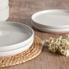 HaWare Stoneware Dinnerware Sets, 12-Piece Plates and Bowls Set for