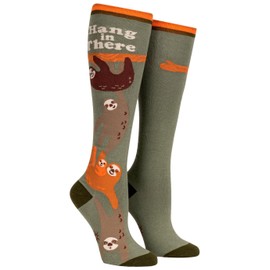 Sock It To Me Women's Hang in There Sloth Knee High Socks, One Size