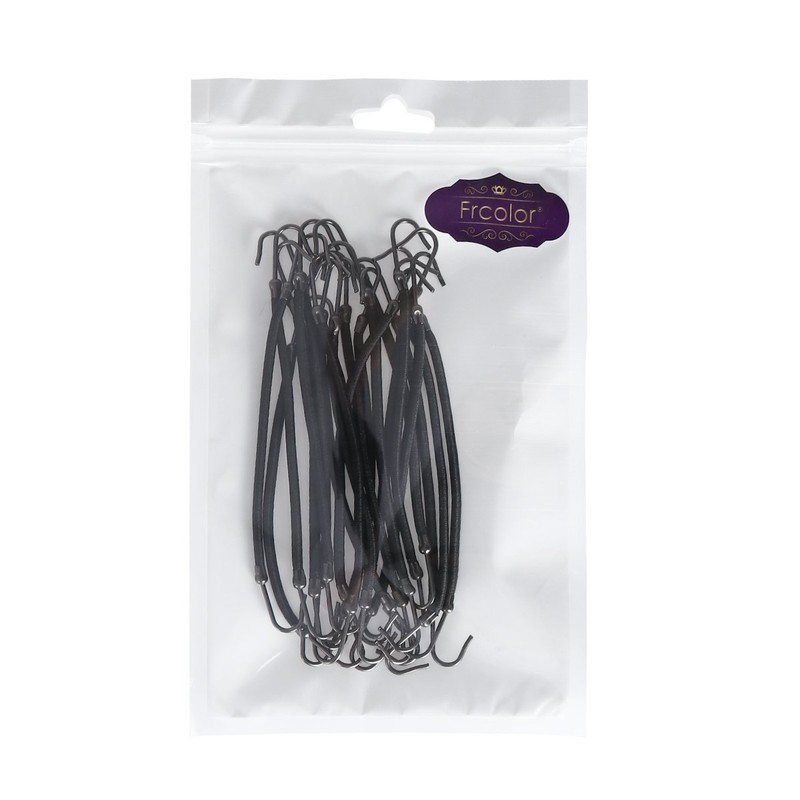 Frcolor Black Hair Hook Ponytail Holder with Hooks Hook Hair