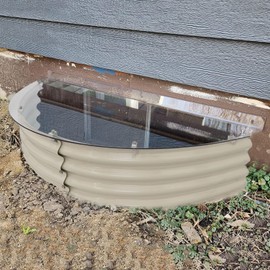 Garvin Basement Window Well Covers 41" L X 18" W, Egress Window Well Cover Outside, Upgraded Heavy Duty Plastic, UV Resistant, Tear-Resistant, Windproof, Waterproof (Only Cover)