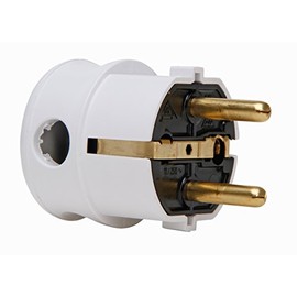 Kopp Earthing contact angle plug, 1 piece, Arctic / white, 178502007