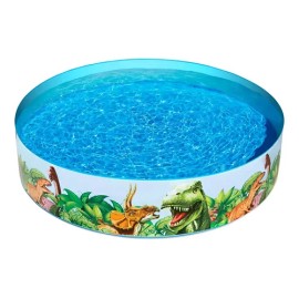 Alberca Circular Infantil De Dinosaurios Grande De 244 Cm                                                                                             