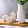 5 Pieces Japanese Sake Set,Ceramic Sake Set with 1 Tokkuri