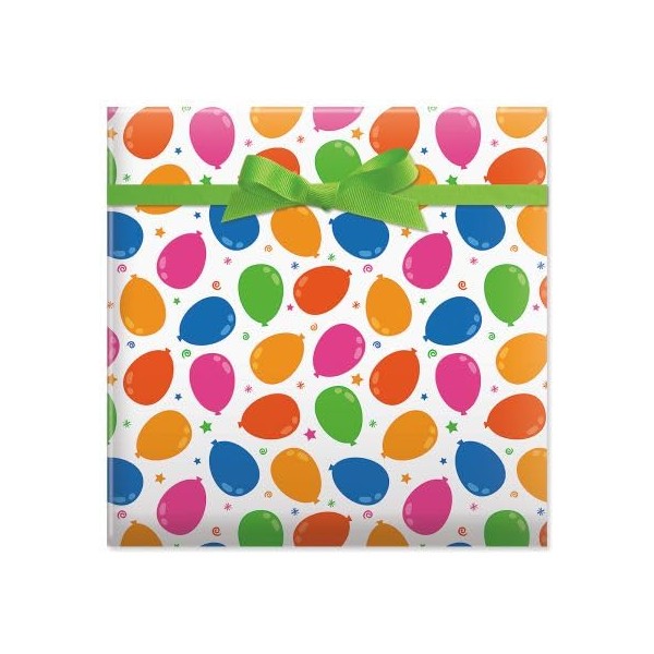 VALUE PACK! Birthday Cupcakes & Happy Birthday Confetti Jumbo Rolled Gift Wrap (Pack of 2, 122 sq. ft. ttl.) Heavyweight, Tear-Resistant