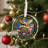 250th Anniversary Ornament 1776-2026 - Patriotic Crystal Christmas Decor