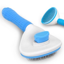 Tailio Self-Cleaning Slicker Brush for Dogs & Cats – Deshedding Pet Grooming Tool with Ergonomic Handle – Pain-Free, Rust-Resistant Bristles – Eco-Friendly for Long & Short Coats