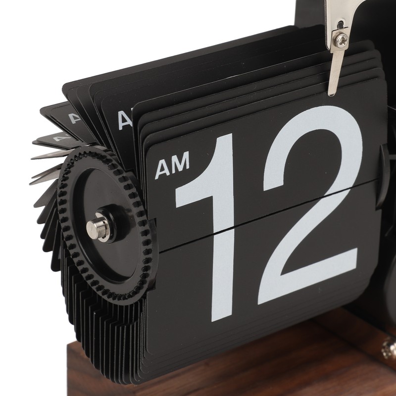 Digital Flip Down Clock Retro Automatic Turning Battery Operated Mechanical