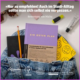 Ein guter Plan Edu 2025/2026 - Appointment Calendar for More Mindfulness in School, Study and Job - Sustainable Planner from August 2025 to September 2026 (Bernstein 2025/2026)