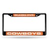 Rico Oklahoma State Cowboys Black Metal License Plate Frame Holder