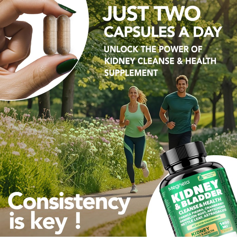 MEGNETA Kidney and Bladder Support Supplement with Cranberry, Astragalus, Nettle