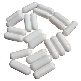 Agitador magnético barra de mezcla de PTFE magnético para mezcladores (5 x 15 mm, forma de cilindro, 10 unidades)