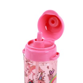 IDRINK® - Drinking Bottle 400 ml Children's Motif with Straw (Unicorn)