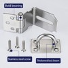 Zythrem 2 Pcs Right Angle Padlock Hasp, 304 Stainless Steel