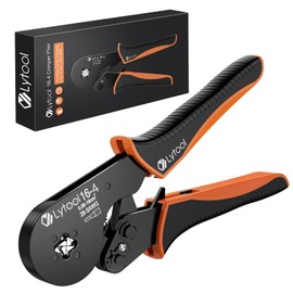 Lytool 0.08-16mm² Ferrule Crimping Tools, Bootlace Ferrule Crimping Tool Wire Ferrule Crimper, Self-Adjustable Ratchet Wire Square Jaw Crimping Pliers for Wire Ferrules Terminals