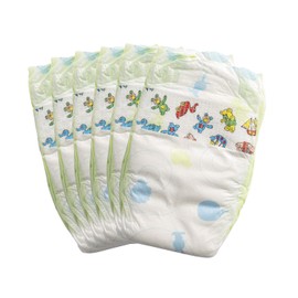 Heless 6635 Doll Nappies Pack of 6 Printed on Waistband with Colourful Toy Motifs, Size 35 - 50 cm
