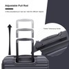 JIJIWANG Lightweight Suitcase Large with Two Hooks and Spinner Wheels,