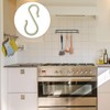 uxcell 16 Pack S Shaped Hooks Plastic Hanger for Kitchen