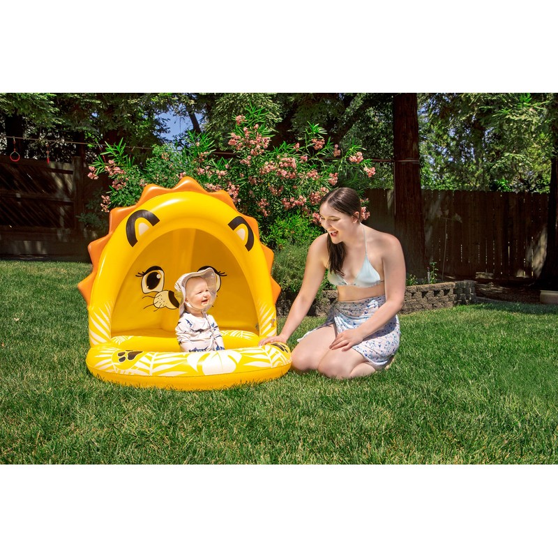 Poolmaster Inflatable Swimming Pool Kiddie Pool with Sun Shade, Baby