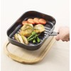 PEARL METAL HB-997 Relaxing Square Wooden Plate for Grill Pans,