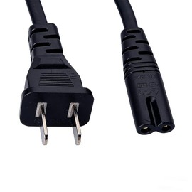 DOUBUYONGYI Glasses Cable AC Power Cable Rating Type Black 4.9 ft (1.5 m) Glasses Cable