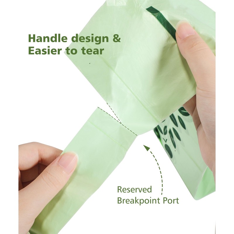 6-8 Gallon Kitchen Trash Bags With Handle Tie 60 Packs