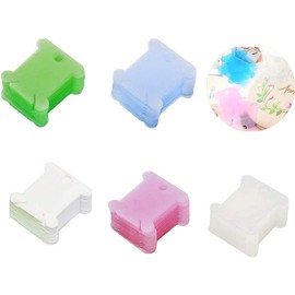 Kiuiom Embroidery Thread Storage, Wire Winder, Thread Spools, 100 Pieces Plastic Bobbins, Thread Cards for Storing and Organising Sewing Thread, Embroidery Thread Yarn