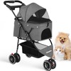 Pet Stroller,Dog Stroller for Small Medium Dogs Cats,3 Wheels,Foldable,with Breathable
