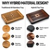 Traditional Chinese Bamboo Tea Tray, Dark Brown, Wooden Tea Table