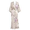 KIM+ONO Satin Kimono Robe Long - Chrysanthemum & Crane -