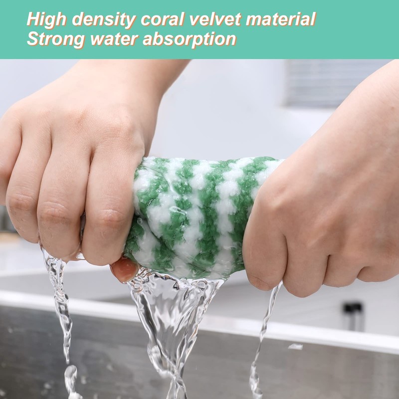 Dacitiery Microfibre Cleaning Cloths, Pack of 9, Super Absorben Reusable