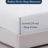 Fitted Sheet Double, White - Pre-Washed, Deep Pocket 14 inch
