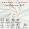 PLANTIONAL Natural Cotton Batting for Quilts: 71-Inch x 79-Inch Light