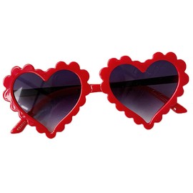 Kids Toddler Baby Girl Boy Heart Shaped Anti-UV Sunglasses, Eyewear Glasses for Party Photography Outdoor Beach 1-8T (Red)